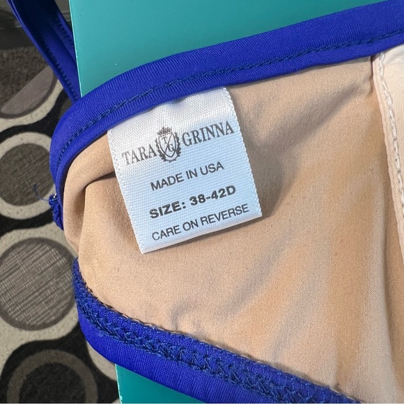 Tara Grinna Blue Top and Orange floral Bottoms bikini - Picture 4 of 11